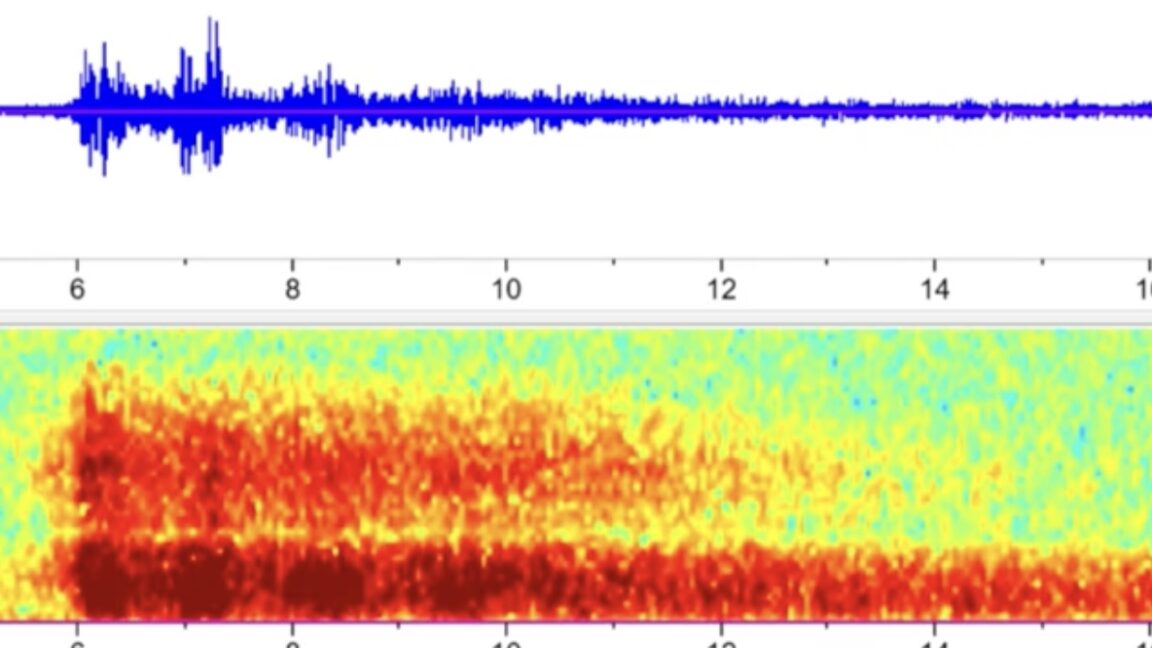 An image showing the audio file of the Titan implosion.