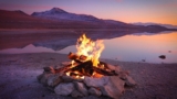 LIVE- GREAT SALT LAKE CAMPFIRE – Virtual Fireplace Video with Nature Sounds for Meditation