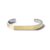 Bulova Men’s Classic Stainless Steel Open Cuff Bracelet in Silver and Gold Tone, Size: Large, Style: J98B003L