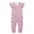 Owlivia Baby Girl Romper, Ruffle Sleeveless Summer Outfit For Girls, 100% Organic Cotton One-Piece Jumpsuit(6-12 Months, Ruffle Feather Mauve)