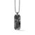 Bulova Men’s Precisionist Round Box Link Chain Necklace with Diamond Accented Stainless Steel Dog Tag Pendant Style