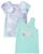 The Children’s Place Girls Short Sleeve Fashion Top, Azureus 2-Pack, Large (10/12)