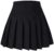 SANGTREE Toddler Little & Big Girls’ Women Solid Plain Pleated School Uniform Short A-Line Skirt, Black, 13-14 Years/Height 66.9″ = Tag 170