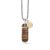 Bulova Men’s Classic Round Box Link Chain Necklace with Polished Pendant