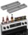 Tiveal Stove Top Shelf Magnetic, Silicone Over Stove Spice Rack Shelf for Back of Stove, Shelf for Stove Top for Kitchen Organization, Kitchen Gadget 30”(Grey)