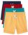 The Children’s Place Baby 4 Pack and Toddler Boys Fashion Shorts, Yellow/Sky/Hampton Red/Navy 4-Pack, 12-18 Months