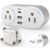 European Travel Plug Adapter for Europe & UK, CHUAFIUR International Power Plug with 2 AC Outlet and 3 USB Ports, Type C Adapter American to UK EU Ireland Italy Israel Spain France Travel Essentials