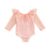 Baby Girls Vintage Rompers Props Lace Sitter Romper with Silk Bow Infant Bohe Photo Outfit (6-9 Months,Pink)