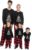 ANGELGGH Family Pajamas Matching Sets, Cute Christmas Printed 2 Piece Sleepwear, Holiday PJs Jammies for Couples/Women/Men (Unisex, 2-3T, Black Joy)