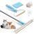 MiYee Carpet Rake Pet Hair Remover 3Pcs Set Pet Hair Removal Tool with Telescopic 55″ Handle Carpet Rug Rake for Dog Cat Hair Removal with 180° Rotation Carpet Scraper for Pet Hair