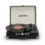 Bluetooth 3-Speed Record Player, ByronStatics Smart Portable Wireless Vinyl Turntable Built in Stereo Speakers Suitcase Record Player with Extra Stylus, RCA Line out Aux in – Black