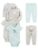 Simple Joys by Carter’s Unisex Babies’ 6-Piece Bodysuits (Short and Long Sleeve) and Pants Set, Grey/Mint Green/Elephant/Lamb, 0-3 Months