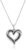 Amazon Collection Sterling Silver Blue and White Diamond Heart Pendant Necklace (1/2 cttw), 18″