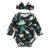 YOUNGER TREE Infant Baby Girl Dinosaur Plant Romper Long Sleeve Cartoon Print Bodysuit with Headband 2Pcs Outfits Clothes (Green, 3-6 Months)