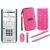 Texas Instruments Ti Nspire CX II Graphing Calculator + Guerrilla Zipper Case + Essential Graphing Calculator Accessory Kit, Black (Pink)