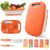 Camping Cutting Board, HI NINGER Collapsible Chopping Board with Colander, 9-In-1 Multi Kitchen Vegetable Washing Basket,Camping Gifts Accessories for RV Campers