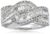 Amazon Collection 10K White Gold Diamond Twist Band Ring (1/2 cttw), Size 8