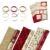 Hallmark 6″ Small Holiday Gift Bag Set (Pack of 5; Red, White and Kraft) Snowflakes, Stripes, Merry