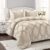 Lush Decor Avon 3 Piece Comforter Set, Full/Queen, Neutral