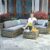 YITAHOME 6 Piece Outdoor Patio Furniture Sets, Garden Conversation Wicker Sofa Set, and Sectional Set with Coffee Table Cushion for Lawn, Backyard, Poolside, Gray Gradient